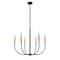 Z-Lite Haylie 6 Light Chandelier, Matte Black & Olde Brass 479-6MB-OBR - alternate 3